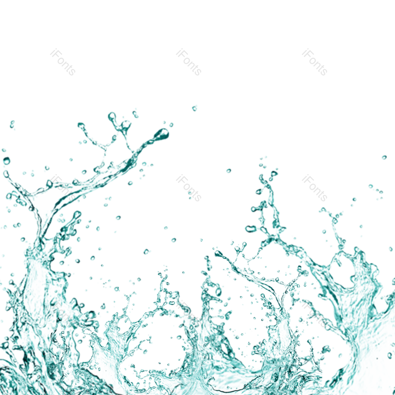 水花图片,卡通绿色元素,水素材PNG,喷溅免抠素材